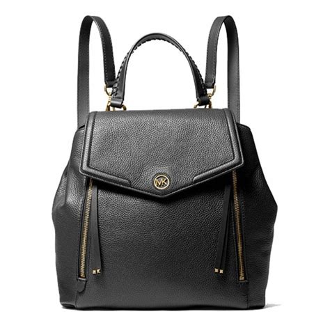 michael kors freya medium logo backpack|Freya Medium Pebbled Leather Backpack .